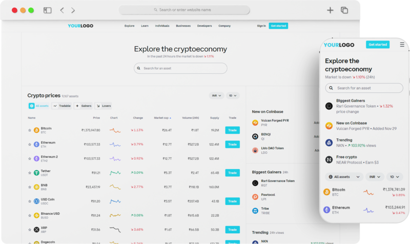 Coinbase Clone Script